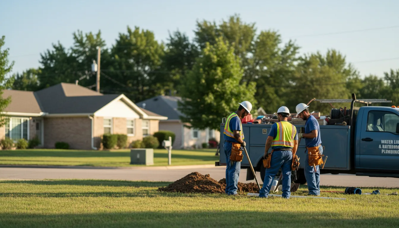 Residential water line and bathroom plumbing service in Cheney, WA